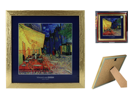 Glass Paintings - V. van Gogh, Cafe Terrace at Night (CARMANI)