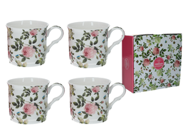 Set of 4 mugs - Butterfly Rose (FBCh)