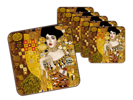 Set of 6 cork pads - G. Klimt, Adele Bloch-Bauer (CARMANI)