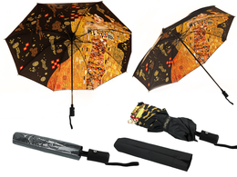 Parasol automatyczny, składany - G. Klimt, Adela (dekoracja pod spodem) (CARMANI)