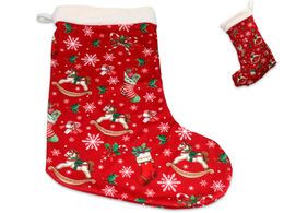 Christmas sock, large - Rocking horse (CARMANI)