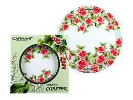 Ceramic, round pad - roses (CARMANI)