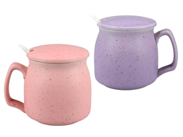 Mug with lid and spoon (color options)