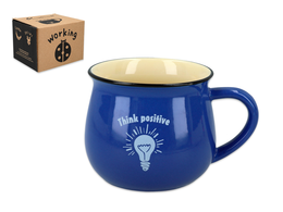 Blue mug - Think positive big