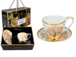 Cup Espresso Vanessa - G. Klimt, Tree of Life, White Background (Carmani)