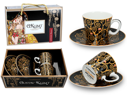 Set of 2 espresso cups and saucers - G. Klimt, The Tree of Life (CARMANI)