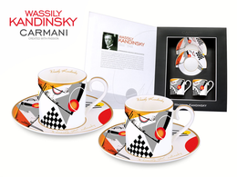 Espresso Cups. set of 2 pcs - Wassily Kandinsky. Orange/1923r. (CARMANI)