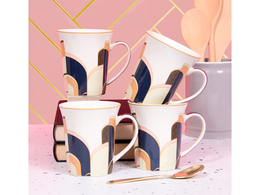 Set of 4 mugs - Art Deco