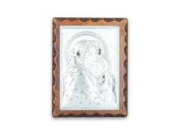 Illustration on wood - Madonna with the child