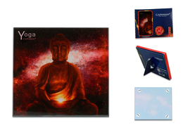 Glass coaster - Yoga, Buddha (CARMANI)
