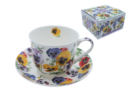 Breakfast cup with saucer - Pansy (FBCh)