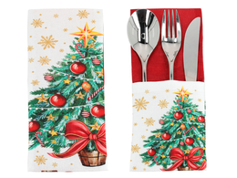 Cutlery sleeve - Christmas tree