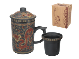 Mug with infuser and lid - Dragon