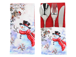 Cutlery sleeve/holder - Christmas snowman