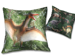 Poduszka z wypełnieniem/suwak - Prehistoric  World of Dinosaurs (CARMANI)