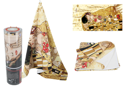 Towel (small) - G. Klimt, The Kiss (cream background, CARMANI)
