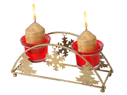 2-arm candle/tealight holder