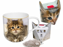 Mug - kitty + box with tail  (CARMANI)