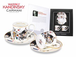 Espresso Cups. set of 2 pcs - Wassily Kandinsky. Transverse line /1923r. (CARMANI)