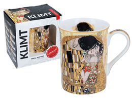 Mug Classic New - G. Klimt, The Kiss, cream background (CARMANI)