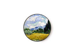 Obrazek okrągły - V. van Gogh, Pole pszenicy z cyprysami (CARMANI)