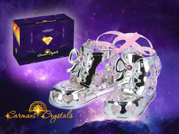 Silver girls' shoes - Products with Carmani Crystals