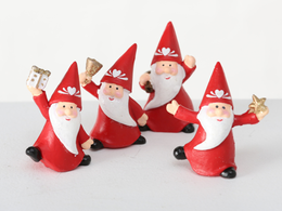 Set of 4 figurines - Santa (design to choose)