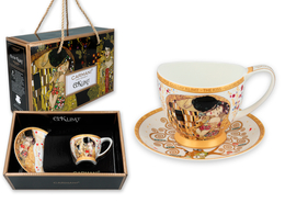 Cup Espresso Vanessa - G. Klimt, Kiss, White Background (Carmani)