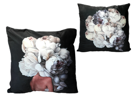 Pillow with filling/zipper - Flowers on the head (CARMANI)
