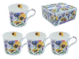 Set of 4 mugs - Pansy (FBCh)
