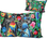 Pillow with filling/zip (large) - Crazy cats, Folk (black background, CARMANI)