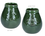 Ceramic calabash transparent green