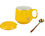 Mug with lid and teaspoon