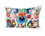 Pillow with filling/zip (large) - Folk (white background, CARMANI)
