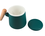 Mug with ceramic strainer and lid, green