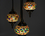 Lampa podłogowa - trzy klosze, wielokolorowe