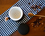 Mug with ceramic strainer and lid, black