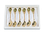 Set 6 teaspoons - G. Klimt, kiss (Carmani)
