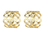 Set of 2 napkin rings - Openwork rings (golden)