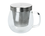 Glass mug with infuser and lid