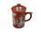 Mug with infuser and lid - Geisha (brown)