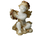 Figurine - Angel playing tambourine (Greek alabaster)