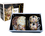 Kpl. 2 filiżanek ze spodkami - G. Klimt, Pocałunek, kremowe i brązowe tło (CARMANI)