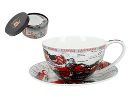Cup with saucer - Motorcycle (CARMANI)