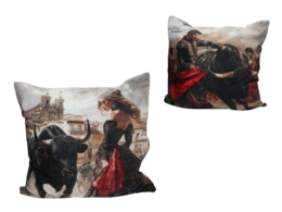 Pillow with filling/zipper - P. Rodriguez, Corrida (CARMANI)