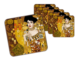 Set of 6 cork coasters - G. Klimt, Adela (CARMANI)