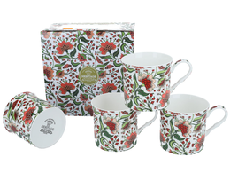 Set of 4 mugs - Oriental Peony (FBCh)