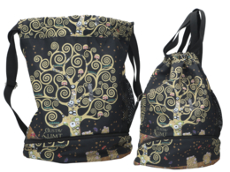 Plecak z kieszonkami - G. Klimt, Drzewo życia (CARMANI)