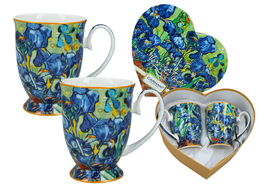 Conjunto de 2 tazas en el corazón - V. Van Gogh, Iris (Carmani)