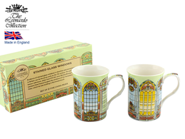 Set of 2 mugs - Stained Glass window